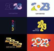 Big Set of 2023 Happy New Year logo text design 2023 number design template vector