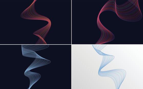 modern wave curve abstract presentation background Pack vector