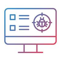 Virus Scan Line Gradient Icon vector