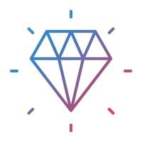 Diamond Line Gradient Icon vector