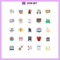 25 Thematic Vector Flat Colors and Editable Symbols of supporter operator security medical transport Editable Vector Design Elements