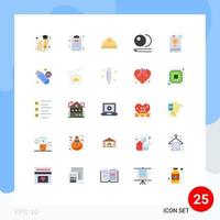 Universal Icon Symbols Group of 25 Modern Flat Colors of book snooker document pool labour helmet Editable Vector Design Elements