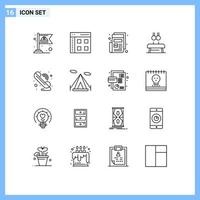 16 Outline concept for Websites Mobile and Apps sport gymnastic web fitness print Editable Vector Design Elements