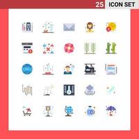 25 Universal Flat Colors Set for Web and Mobile Applications student avatar science of matter envelope contact us Editable Vector Design Elements