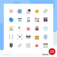 Group of 25 Flat Colors Signs and Symbols for dermatology pill dices aspirin media Editable Vector Design Elements