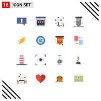 Universal Icon Symbols Group of 16 Modern Flat Colors of autumn test illumination lab studio lights Editable Pack of Creative Vector Design Elements