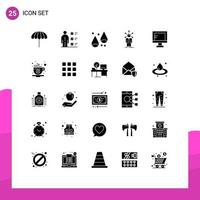 25 Creative Icons Modern Signs and Symbols of self network professional human thanksgiving Editable Vector Design Elements