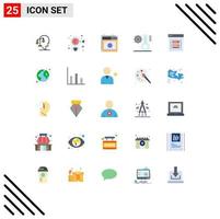 paquete de iconos de vector de stock de 25 signos y símbolos de línea para elementos de diseño de vector editables de configuración de escamas web de nieve fraudulentas