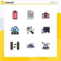 9 Creative Icons Modern Signs and Symbols of connect computer statement network images Editable Vector Design Elements