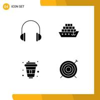 iconos creativos signos y símbolos modernos de audio bebida música diseñador de barcos elementos de diseño vectorial editables vector