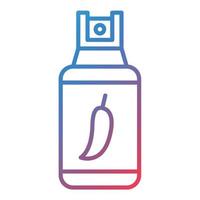 icono de gradiente de línea de spray de pimienta vector