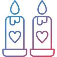 Wedding Candle Line Gradient Icon vector