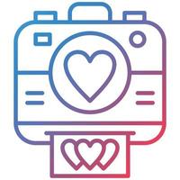 Wedding Camera Line Gradient Icon vector