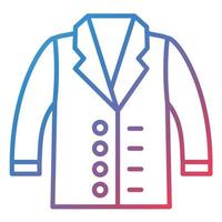 icono de gradiente de línea de traje vector