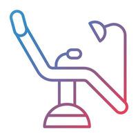 Dental Chair Line Gradient Icon vector