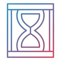 Sand Clock Line Gradient Icon vector