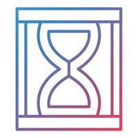 Sand Clock Line Gradient Icon vector