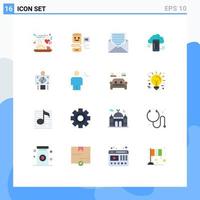 16 Creative Icons Modern Signs and Symbols of information cloud storage communication business letter Editable Pack of Creative Vector Design Elements