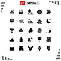 25 User Interface Solid Glyph Pack of modern Signs and Symbols of arts real money ui out Editable Vector Design Elements