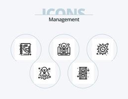 Management Line Icon Pack 5 Icon Design. team. group. project. management. coins vector