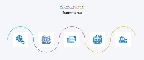 paquete de iconos azul 5 de comercio electrónico que incluye enviar. entrega. comercio electrónico agregar. comercio electrónico vector