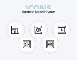 paquete de iconos de línea de finanzas 5 diseño de iconos. . gráfico. cerrar. analítica. precio vector