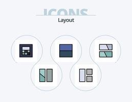 Layout Line Filled Icon Pack 5 Icon Design. . calculator. frame. layout. frame vector