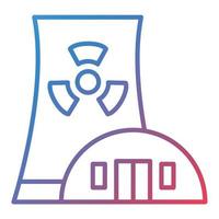 Nuclear Line Gradient Icon vector