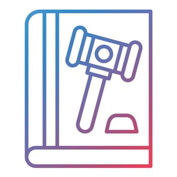 icono de gradiente de línea de código de conducta vector