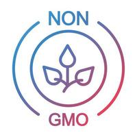 icono de gradiente de línea no gmo vector