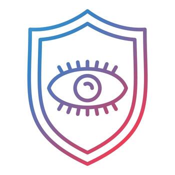 Security Vision Line Gradient Icon vector