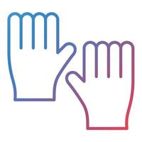 Gloves Line Gradient Icon vector