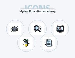 Academy Line Filled Icon Pack 5 Icon Design. . education. backboard. building. heart rate vector