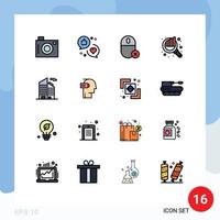 16 Creative Icons Modern Signs and Symbols of seo chart marketing audit hardware Editable Creative Vector Design Elements