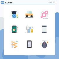 Universal Icon Symbols Group of 9 Modern Flat Colors of coins ui eight essential app Editable Vector Design Elements