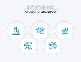 paquete de iconos azul ciencia 5 diseño de iconos. . ciencia. ciencia. sopa. ciencia vector