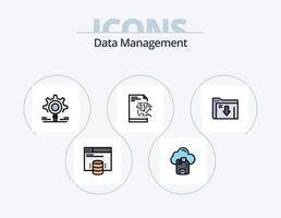 Data Management Line Filled Icon Pack 5 Icon Design. . work . folder . sharing . file vector