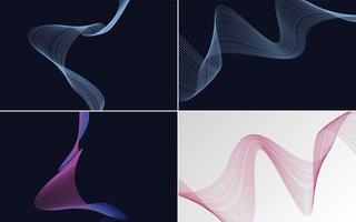 modern wave curve abstract presentation background Pack vector