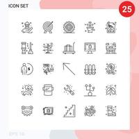 25 Universal Lines Set for Web and Mobile Applications wifi nature coding iot programing Editable Vector Design Elements
