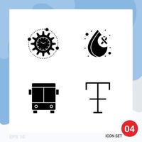 Pack of creative Solid Glyphs of efficiency automobile productivity cancer transport Editable Vector Design Elements