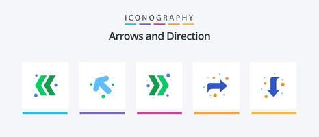 Arrow Flat 5 Icon Pack Including . left. right. full. arrow. Creative Icons Design vector