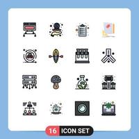 paquete de iconos de vector de stock de 16 signos y símbolos de línea para el diseño de página de estrategia de boceto de entorno elementos de diseño de vector creativo editable