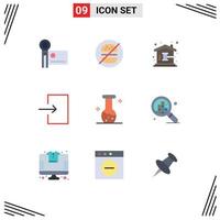 9 Creative Icons Modern Signs and Symbols of analysis enter no arrow home Editable Vector Design Elements