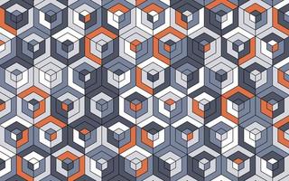 3d Gray Block Hexagone Banner Background vector