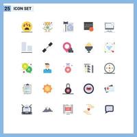 25 iconos creativos signos y símbolos modernos de calendario manos aprobadas programar seguridad elementos de diseño vectorial editables vector