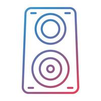 Speakers Line Gradient Icon vector