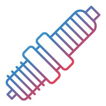 Spark Plug Line Gradient Icon vector