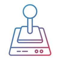 icono de degradado de línea de joystick vector