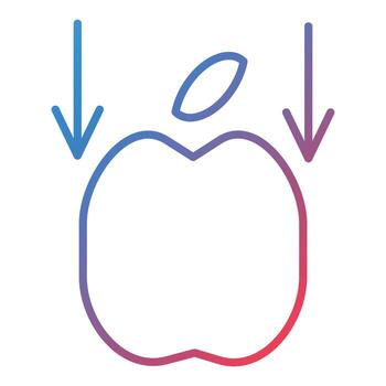 Gravity Line Gradient Icon vector