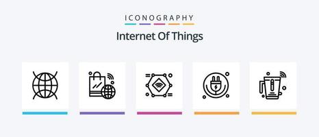 Internet de las cosas paquete de iconos de la línea 5 que incluye Internet. mezclador. mundo. jugo. Internet de las Cosas. diseño de iconos creativos vector